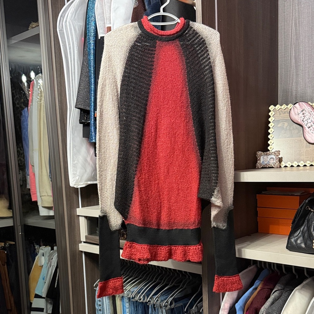 Save The Queen Multicolor Cowl Neck Sweater